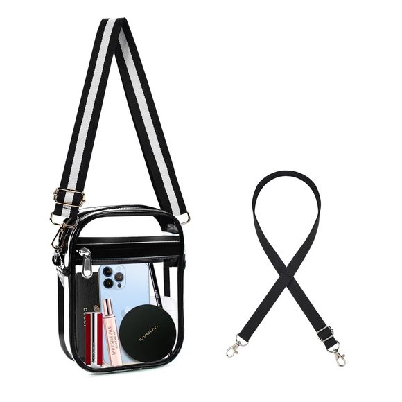 Аrmіwііn Handbags - Clear Bag Stadium Aroved, Clear Crossbody Purse Bag With Front Pocket T_T